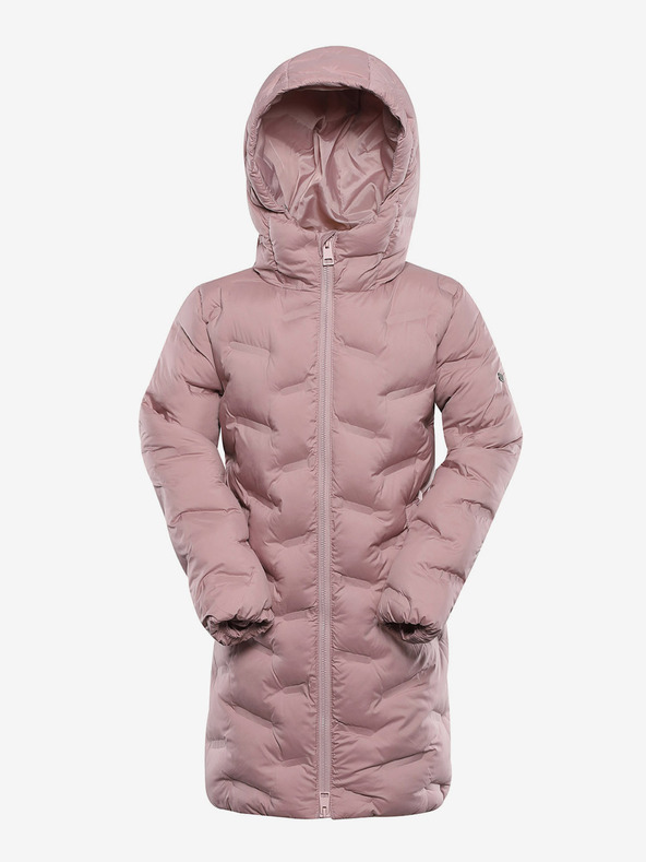 ALPINE PRO Rózsaszín lány Hi-Therm kabát Alpine Pro Awedo vízszigeteléssel