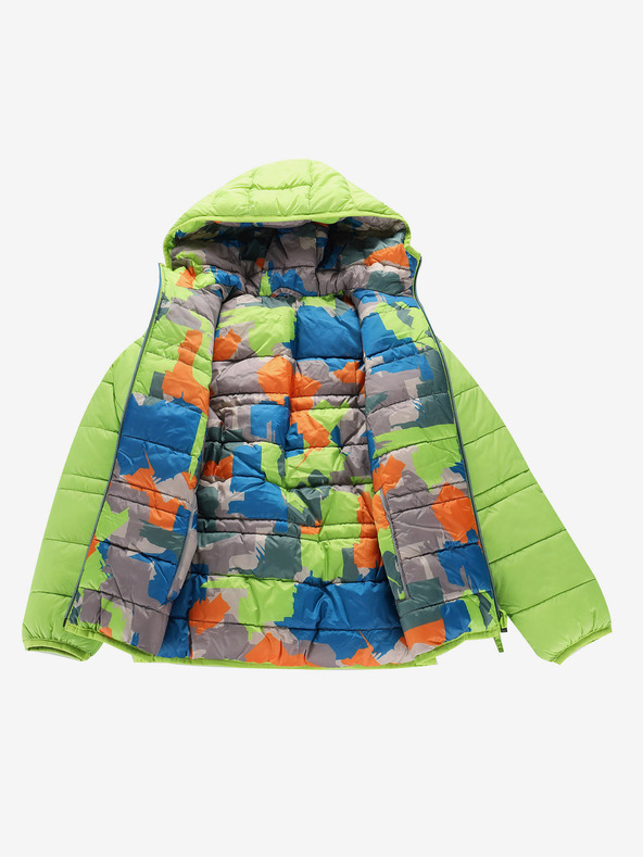 ALPINE PRO Gyerekek fordítható dzseki hi-therm ALPINE PRO DOUWO zöld