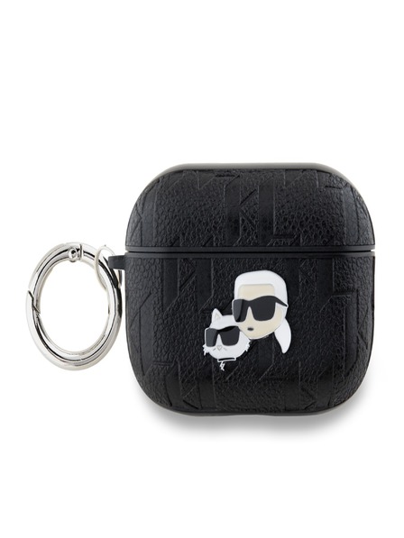 Karl Lagerfeld Karl Lagerfeld PU dombornyomott Karl és Choupette fejek tok az AirPods Pro 2 készülékhez Fekete