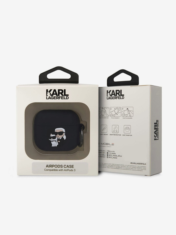 Karl Lagerfeld 3D logós NFT Karl and Choupette szilikon tok AirPods 3-hoz Fekete Karl Lagerfeld 3D logós NFT Karl and Choupette szilikon tok AirPods 3-hoz Fekete Karl Lagerfeld