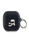 Karl Lagerfeld Karl Lagerfeld PU dombornyomott Karl és Choupette fejek tok az AirPods 3 készülékhez Fekete