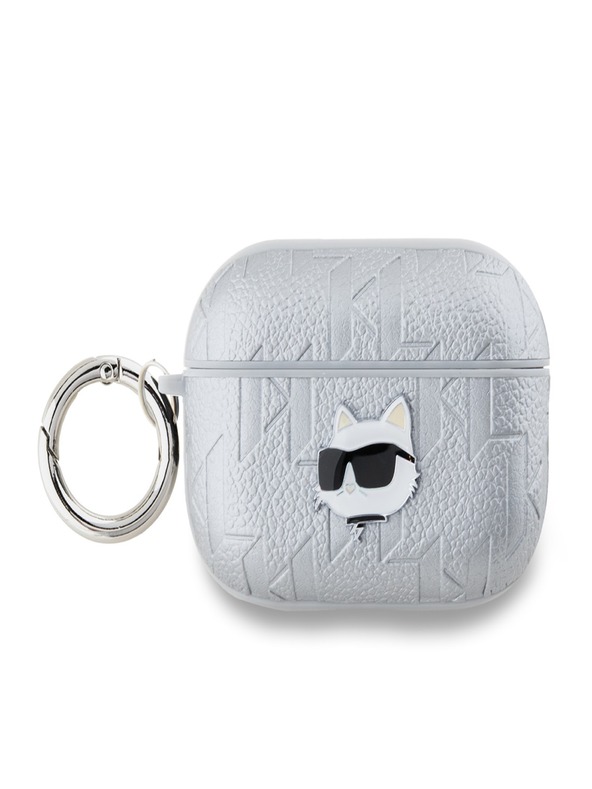 Karl Lagerfeld Karl Lagerfeld PU dombornyomott Choupette fej tok az AirPods Pro 2 ezüsthöz