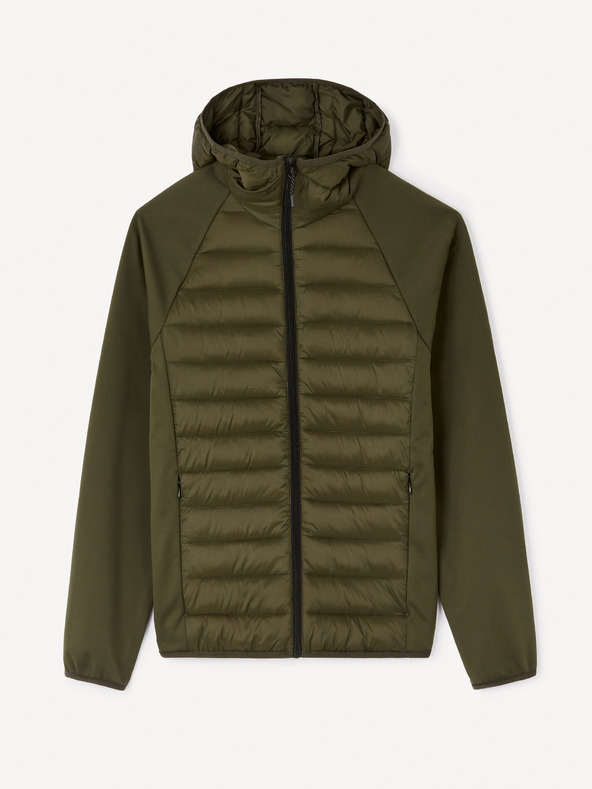 Celio Khaki Celio férfi kapucnis dzseki Jushellsl