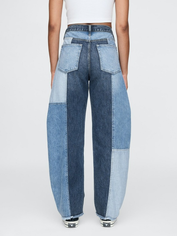 GAP High Rise Barrel Patchwork farmer GAP