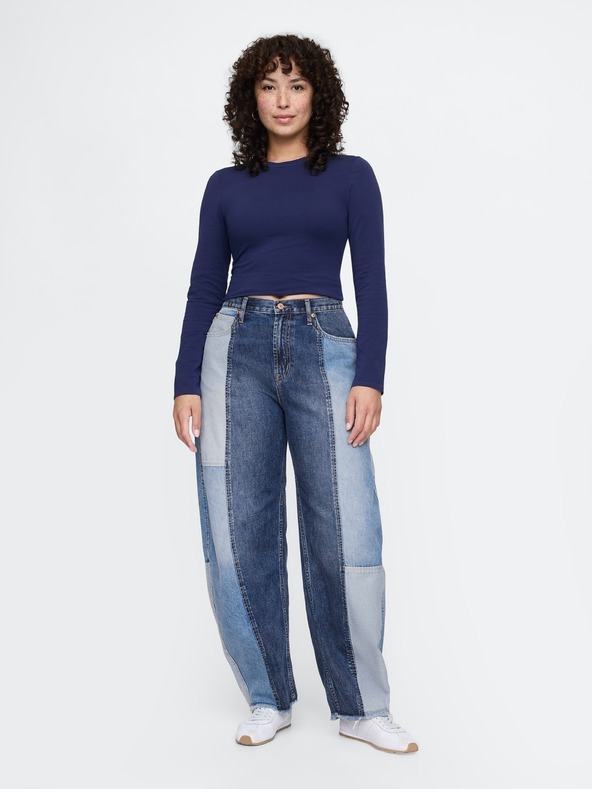 GAP High Rise Barrel Patchwork farmer GAP