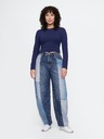 GAP High Rise Barrel Patchwork farmer GAP