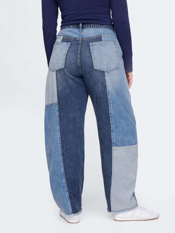 GAP High Rise Barrel Patchwork farmer GAP