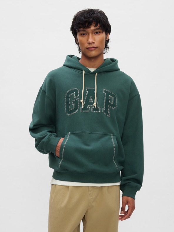 GAP Oversize pulóver logóval Stitch GAP