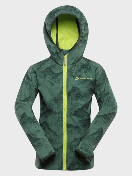 ALPINE PRO Zöld gyermek softshell dzseki membránnal Alpine Pro Ezoro