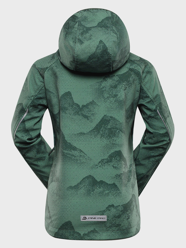 ALPINE PRO Zöld gyermek softshell dzseki membránnal Alpine Pro Ezoro
