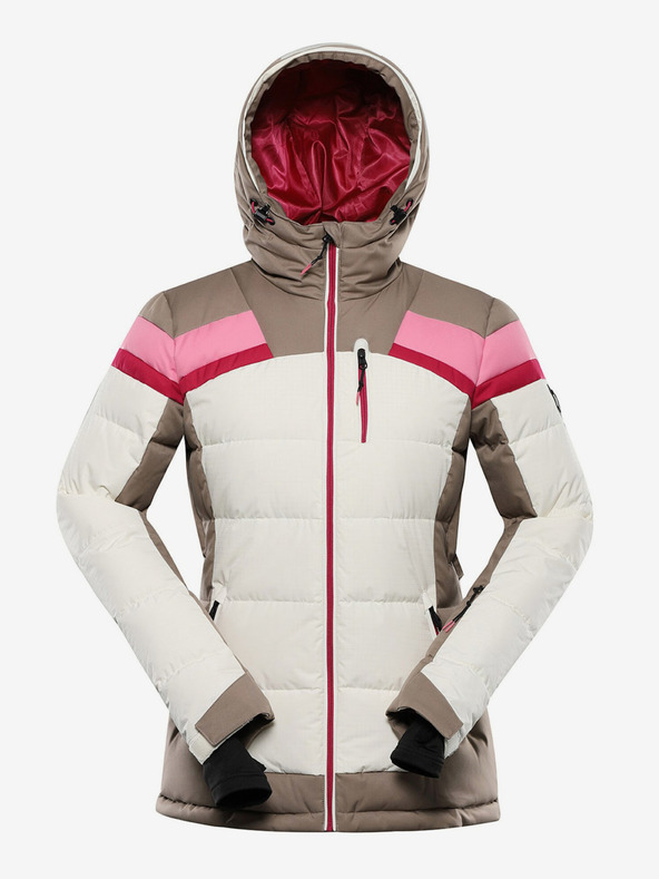 ALPINE PRO Női pehelypaplan sí dzseki ptx membránnal ALPINE PRO FERERA creme