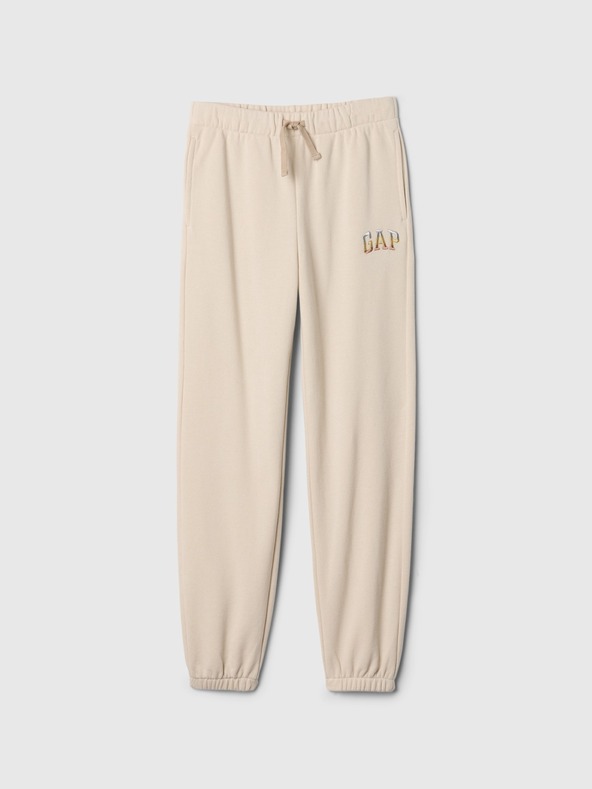 GAP Gyerek fleece sportnadrág logóval army GAP