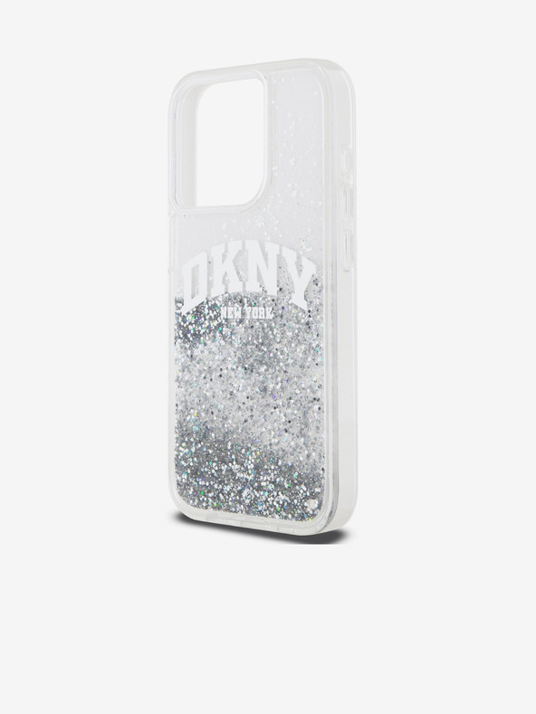 DKNY Folyékony csillogó íves logós hátlap iPhone 14 Pro-hoz Átlátszó DKNY DKNY