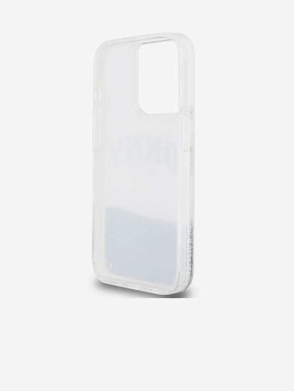 DKNY Folyékony csillogó íves logós hátlap iPhone 14 Pro-hoz Átlátszó DKNY DKNY