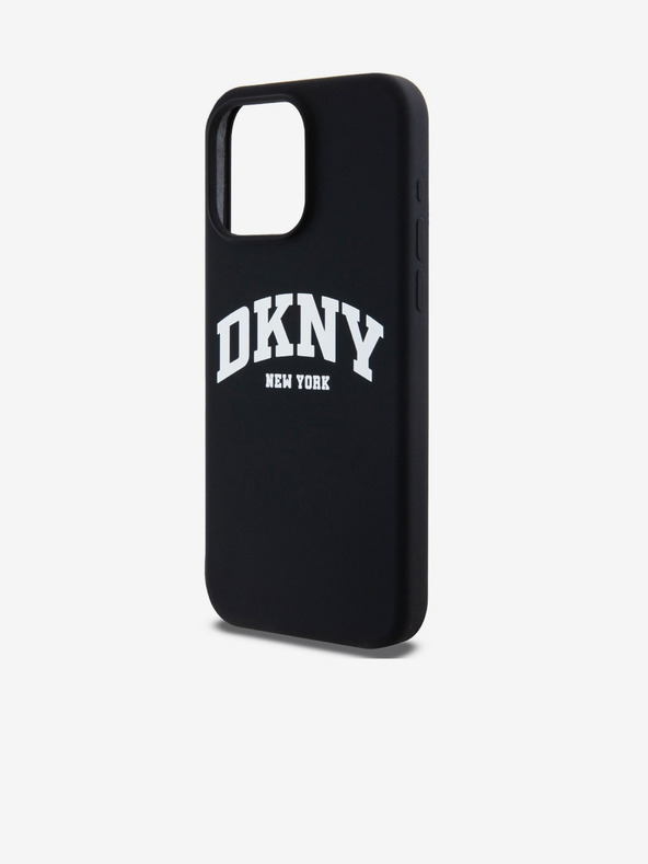 DKNY Folyékony szilikon Arch Logo MagSafe hátlap iPhone 14 Pro Max-hoz Fekete DKNY