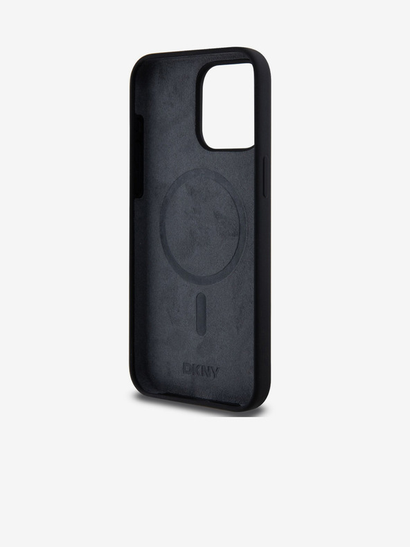 DKNY Folyékony szilikon Arch Logo MagSafe hátlap iPhone 14 Pro Max-hoz Fekete DKNY