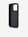 DKNY PU bőr kockás mintás és csíkos hátlapi borító iPhone 15 Pro fekete DKNY Fekete DKNY