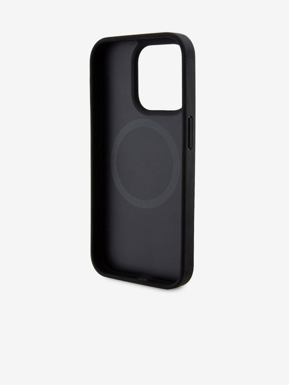DKNY PU bőr Ismétlődő mintás alsó csíkos MagSafe hátlap iPhone 12/12 Pro Fekete DKNY DKNY