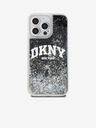 DKNY Folyékony csillogó íves logós hátlap iPhone 14 Pro Max-hoz Fekete DKNY