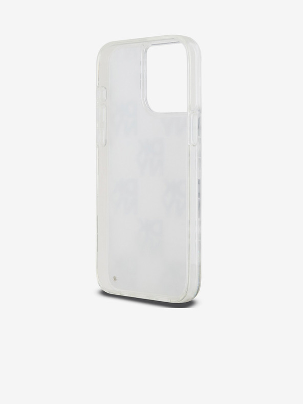 DKNY Folyékony csillogó kockás mintás hátsó borító iPhone 15 Pro Maxhoz Átlátszó DKNY