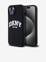 DKNY Folyékony szilikon Arch Logo MagSafe hátlap iPhone 15 készülékhez Fekete DKNY