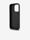DKNY PU bőr Ismétlődő mintás kártyazseb hátlap iPhone 15 Pro Fekete DKNY DKNY