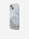 DKNY Folyékony csillogó íves logós hátlap iPhone 15-hez Átlátszó DKNY
