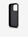 DKNY PU bőr Ismétlődő mintás Stack Logo Magsafe hátlap iPhone 15 Pro Max fekete DKNY