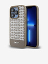 DKNY PU bőr Ismétlődő mintás alsó csíkos MagSafe hátlap iPhone 14 Pro barna DKNY Brown DKNY