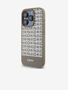 DKNY PU bőr Ismétlődő mintás alsó csíkos MagSafe hátlap iPhone 14 Pro barna DKNY Brown DKNY