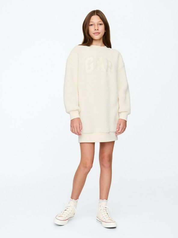 GAP Gyerek oversize sherpa ruha logóval GAP