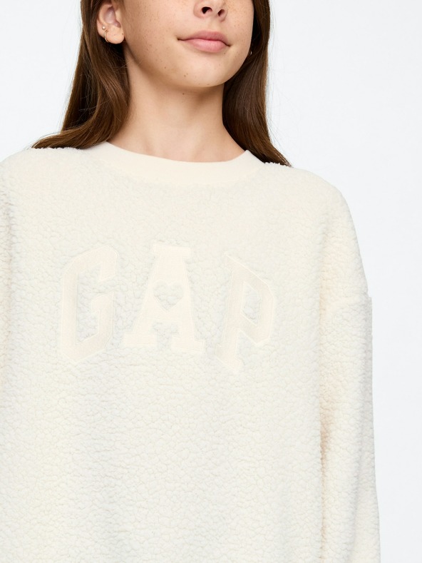 GAP Gyerek oversize sherpa ruha logóval GAP