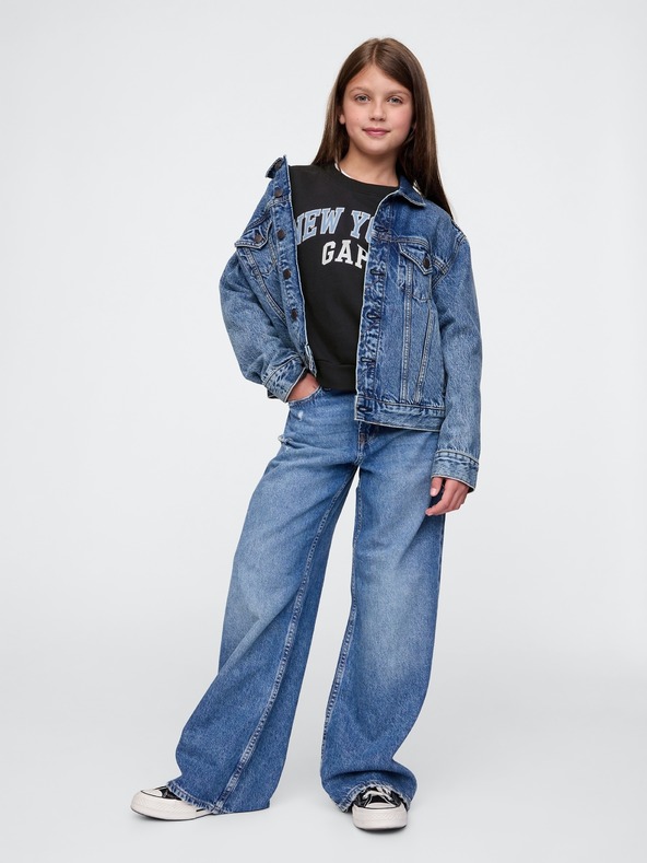 GAP Gyerek oversize pulóver logóval GAP
