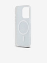 DKNY PC/TPU ismétlődő mintás, tónusos csíkos Magsafe hátlap iPhone 15 Pro készülékhez Kék DKNY