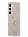 Guess PU 4G Metal Logo Zadní Kryt pro Samsung Galaxy S23 Pink Telefontok