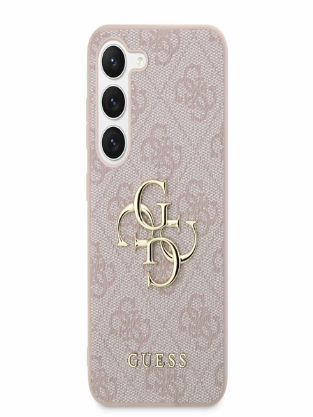 Guess PU 4G Metal Logo Zadní Kryt pro Samsung Galaxy S23 Pink Telefontok