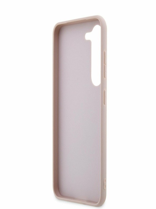 Guess PU 4G Metal Logo Zadní Kryt pro Samsung Galaxy S23 Pink Telefontok
