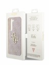 Guess PU 4G Metal Logo Zadní Kryt pro Samsung Galaxy S23 Pink Telefontok