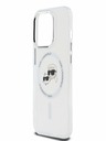 Karl Lagerfeld Karl Lagerfeld IML K&CH Heads fémkeretes MagSafe hátlap az iPhone 15 Pro készülékhez Átlátszó