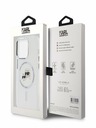 Karl Lagerfeld Karl Lagerfeld IML K&CH Heads fémkeretes MagSafe hátlap az iPhone 15 Pro készülékhez Átlátszó