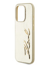 Karl Lagerfeld Gyűrött PU aláírás logós hátlap iPhone 15 Pro Max-hoz Gold Karl Lagerfeld Karl Lagerfeld