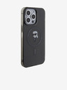 Karl Lagerfeld IML Ikonik MagSafe hátlap iPhone 15 Pro Max készülékhez Fekete Karl Lagerfeld