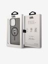 Karl Lagerfeld IML Ikonik MagSafe hátlap iPhone 15 Pro Max készülékhez Fekete Karl Lagerfeld