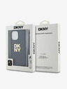 DKNY PU bőr Stack Logo csuklópánt hátlapi borító iPhone 15 Pro Max-hoz Fekete DKNY