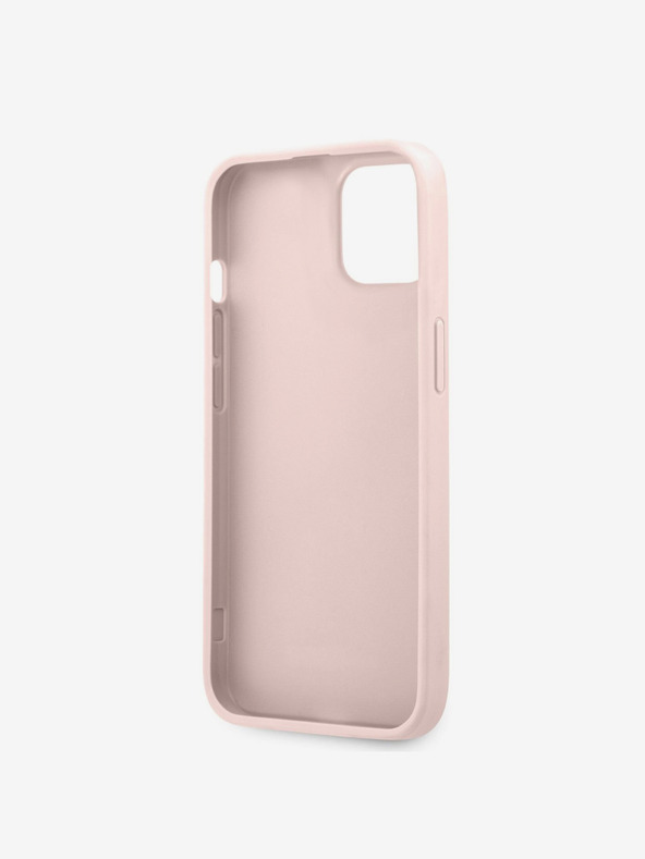 Guess Guess PU 4G fém logós hátsó borító iPhone 13 rózsaszínhez