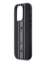 Karl Lagerfeld PU Saffiano Athleisure csíkos és pántos hátlapi borító az iPhone 15 Pro Max rózsaszín Karl Lagerfeld modellhez