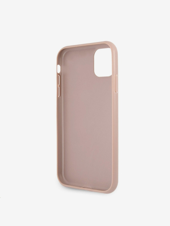 Guess Guess PU 4G fém logós hátlap iPhone 11 készülékhez Rózsaszín