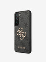 Guess PU 4G Metal Logo Zadní Kryt pro Samsung Galaxy S23 Grey Telefontok
