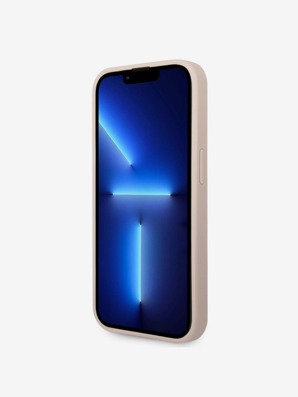 Guess Guess PU 4G fém logós hátlap az iPhone 14 Pro Max készülékhez Rózsaszínű