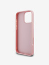 Guess Guess PU Fixed Glitter 4G fém logós hátlap iPhone 16 Pro rózsaszínű iPhone 16 Pro készülékhez